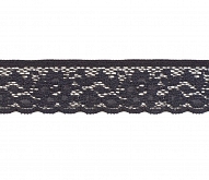 0.75" Stretch Lace Black (23) 50 Mtr - Click Image to Close